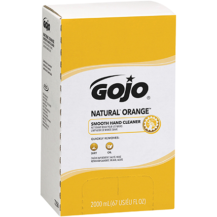 GOJO<span class='afterCapital'><span class='rtm'>®</span></span> Natural* Orange<span class='tm'>™</span> Smooth Hand Cleaner Refill Box - 2,000 mL