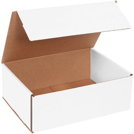 11 x 8 x 4" White Corrugated Mailers