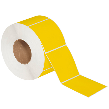 4 x 4" Yellow Thermal Transfer Labels