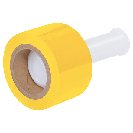 3" x 80 Gauge x 1000' Yellow Bundling Stretch Film